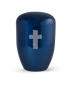 hochglanz königsblau/Kreuz aus Kristallen