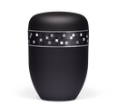 Heiso Elegance Dekorband Silber/Grau Kariert Bio Urne-3