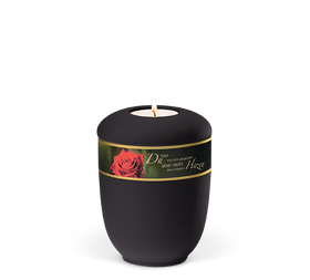 Heiso Gedenkurne Trauertext Keramik