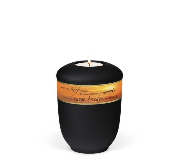 Heiso Gedenkurne Trauertext Keramik