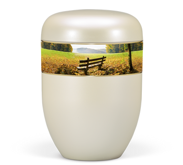 Heiso Elegance Cremeweiß Perlmutt Bio Urne - 0