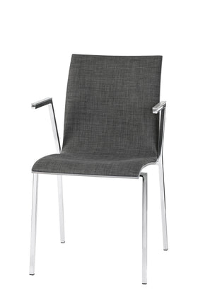 Lavabis Stapelstuhl gepolstert Holz mit Armlehne