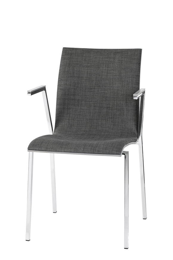 Lavabis Stapelstuhl gepolstert Holz mit Armlehne