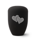 Samton tiefschwarz/Doppelherz aus Kristallen