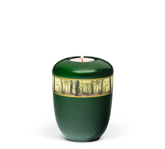 Heiso Gedenkurne Dekorband Motiv Keramik