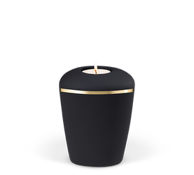 Heiso Gedenkurne Goldband Keramik