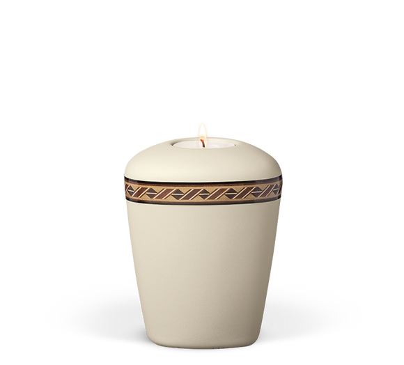 Heiso Gedenkurne Dekorband Keramik