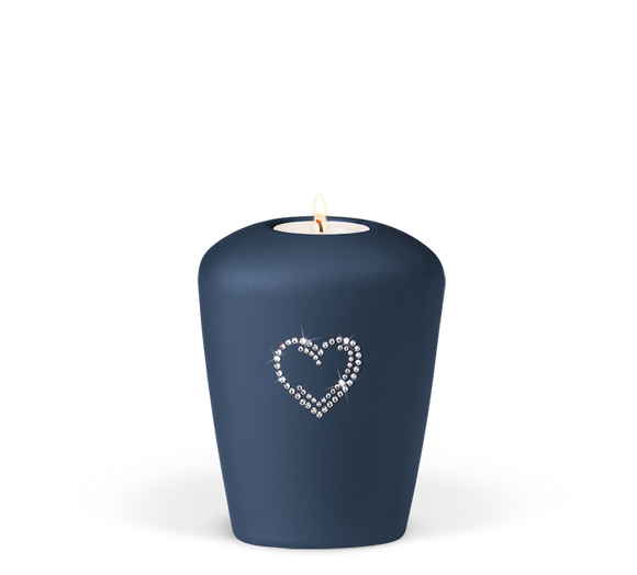 Heiso Gedenkurne Kristalle Keramik