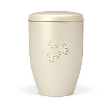 Heiso Avantgarde Goldband Motiv Bio Urne - 0