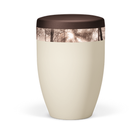 Heiso Avantgarde Kastanienbraun Dekor Sepia Effekt Bio Urne