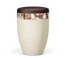 Heiso Avantgarde Kastanienbraun Dekor Sepia Effekt Bio Urne-1