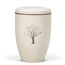 Heiso Avantgarde Beige Velours Tampondruck Bio Urne-1