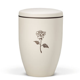 Heiso Avantgarde Beige Velours Tampondruck Bio Urne - 0