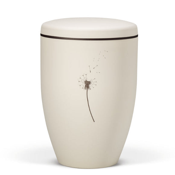 Heiso Avantgarde Beige Velours Tampondruck Bio Urne