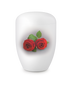 weiß satiniert/Rosen