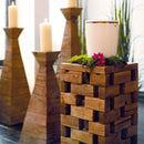 Urnensäule aus Pinienholz-1