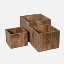 Übertöpfe aus Pinienholz (Set)-1