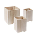 Übertöpfe aus hellem Holz-2