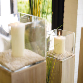 Glasvase quadratisch - Set - 0