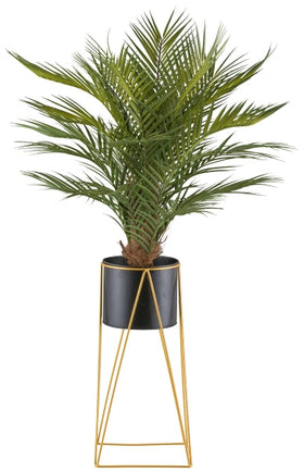Palme auf Metallrack Kunstpflanze deko
