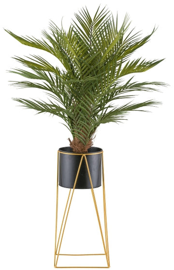 Palme auf Metallrack Kunstpflanze deko