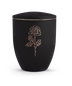 velvet schwarz/kupferfarbenes Motiv Rose