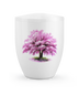 hochglanz weiß/Magnolienbaum