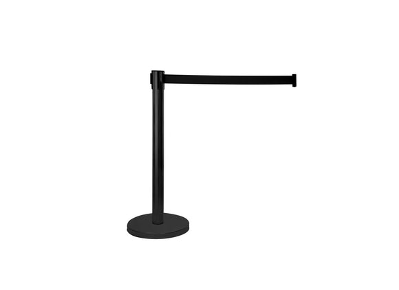 Absperrpfosten mit Gurtabroller