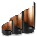 Qult Windlicht Sail 3er-Set mit Kerzen Kupfer-2