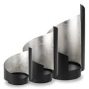 Qult Windlicht Sail 3er-Set mit Kerzen Silber-2