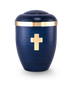 blau mit Kreuz