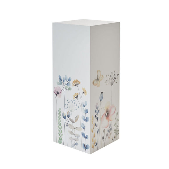 Urnensäule mit floralem Motiv