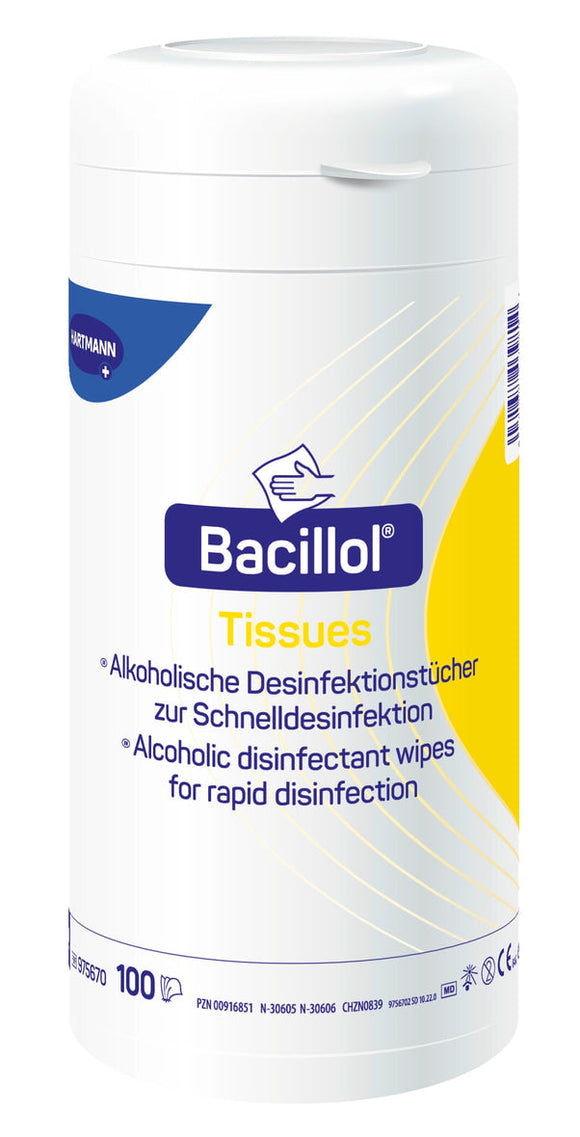 Hartmann Bacillol Tissues Desinfektionstücher Spenderdose