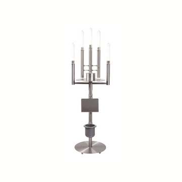 Besta Edelstahlleuchter mit Bildhalter Vase Urnenteller - 0