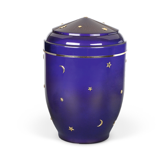 Heiso Kinderurne Kobaltblau Stahl Urne