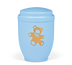 Himmelblau Teddy Bär Emblem Goldfarbig