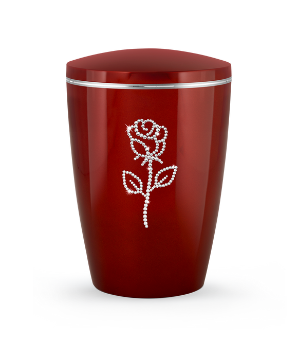 Völsing Urne Edition Karat Rose aus Kristallen