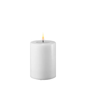 Deluxe Homeart LED Kerze Stumpenkerze Indoor weiß