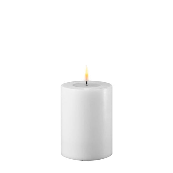Deluxe Homeart LED Kerze Stumpenkerze Indoor weiß
