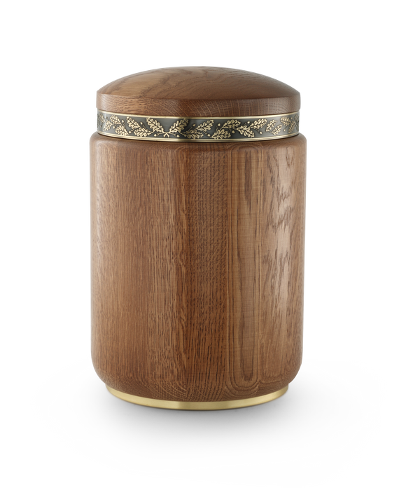 Völsing Urne Zierring Messing massiv Holz