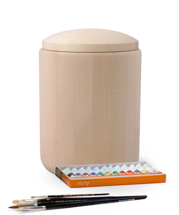 Völsing Urne Edition Vivre Holz mit Malset