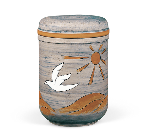 Heiso Keramik Urne Motiv