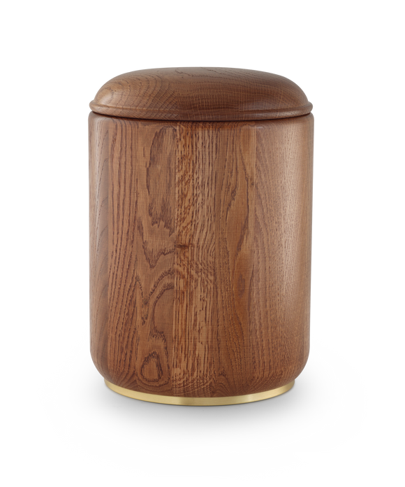 Völsing Urne Eiche mit Sockel Holz