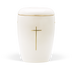 Weiß glasiert Goldband Kreuz