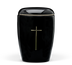 Schwarz glasiert Goldband Kreuz