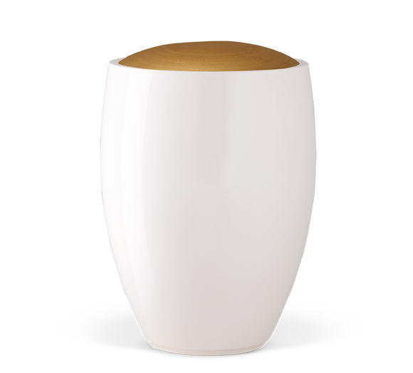 Heiso Keramik Urne Golddeckel