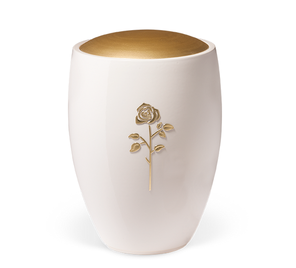 Heiso Keramik Urne Golddeckel
