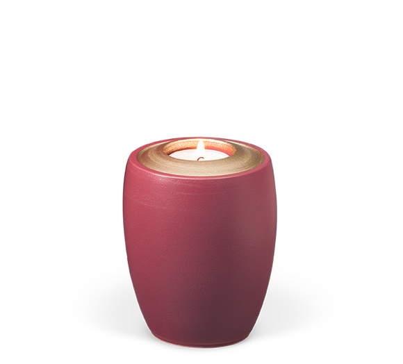 Heiso Gedenkurne Golddeckel Keramik