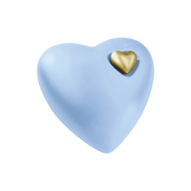 Feuer und Erde Aqua Herz Bio Lehm Urne Seeurne