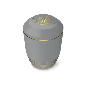 Feuer und Erde Aqua Kompass Bio Lehm Urne Seeurne - 0